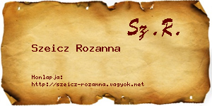 Szeicz Rozanna névjegykártya